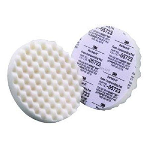3M Foam Compound Pad White Waffled 2 Pack 05723