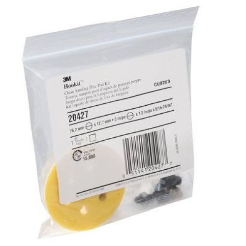 3M Hookit 3 In Backplate Pad With 5 Adapters 20427