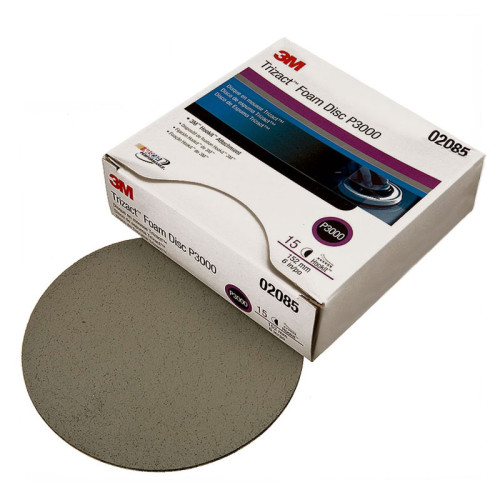 3M Hookit 6 In Trizact Foam Sanding Discs 3000 Grit Box 02085